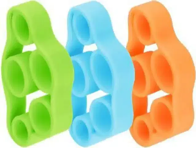 Silicone Finger Exerciser, Multicolor, Pack of 3