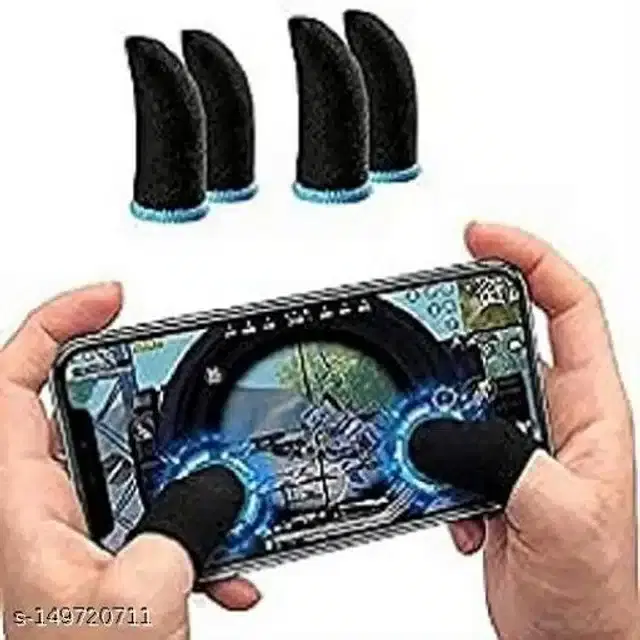 Gaming Finger Sleeves, Black, Set of 2