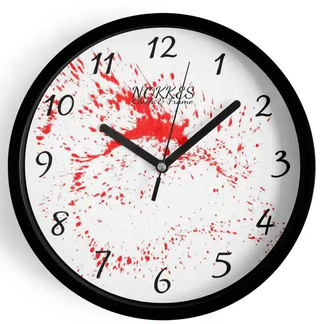 Plastic Printed Wall Clock, Multicolor, 7 Inches