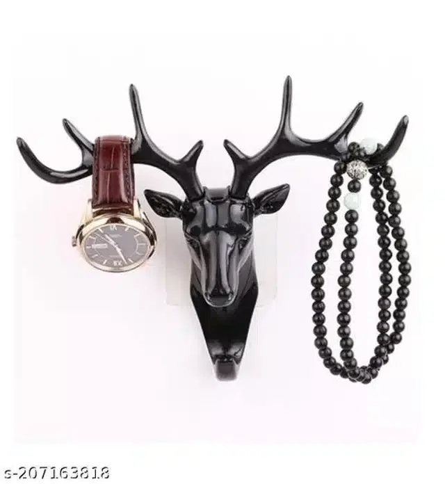 Deer Stag Head Key Holder, Black