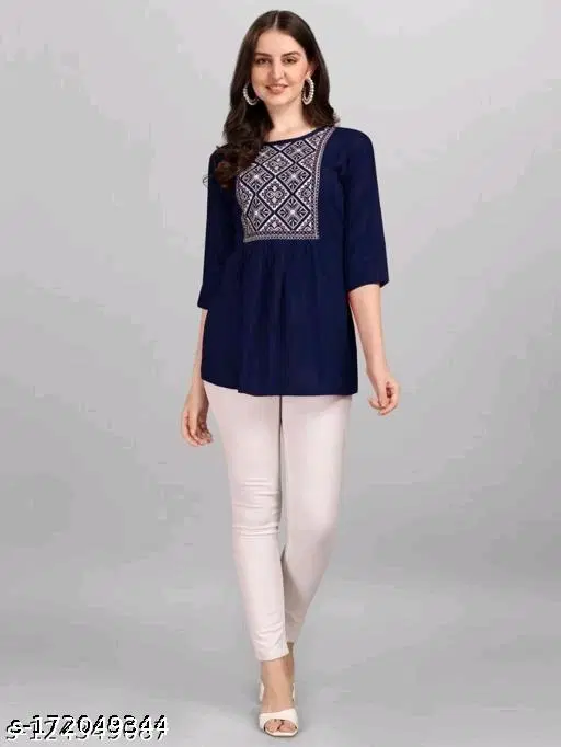 Nylon Top For Women, Blue (S)