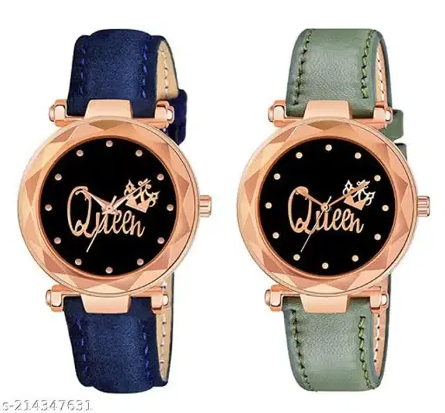 Analog Watch for Women, Pack of 2 (Multicolor)