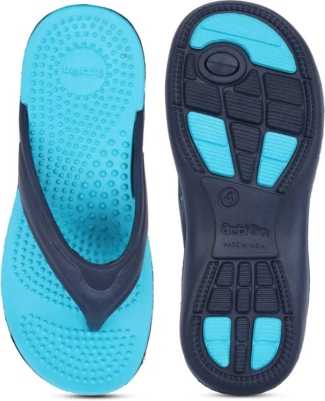 action Flip Flops (Blue, Olive, 4)