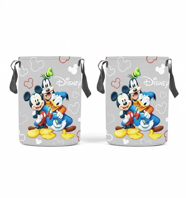 Cloth Laundry Basket ,(Grey) ,Pack Of 2