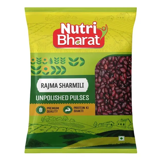 Nutri Bharat Unpolished Rajma Sharmili 1 Kg