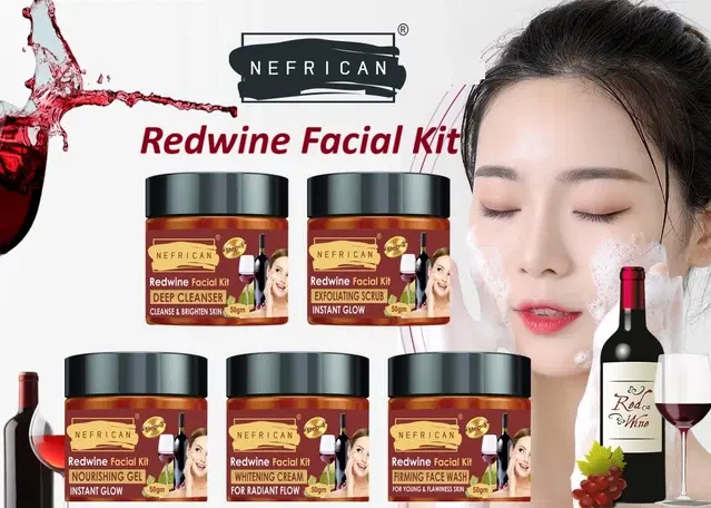 Red Wine Facial Kits, 50 g, Set of 5