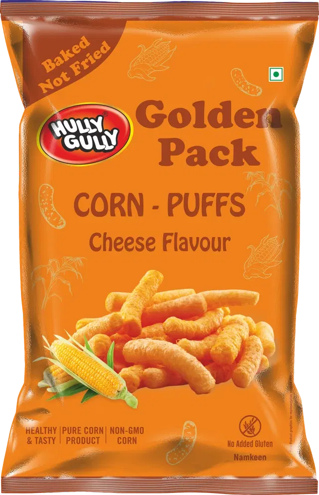 Hully Gully Golden Pack Corn Puffs Cheese 150 g