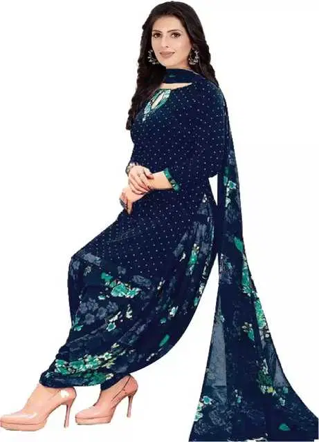 Sharda Creation Women's Dress Material (Blue) (SC18)