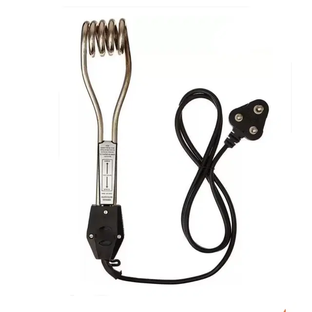 Waterproof Shockproof Water Heater Immersion Rod, Black & SIlver, 1000 W