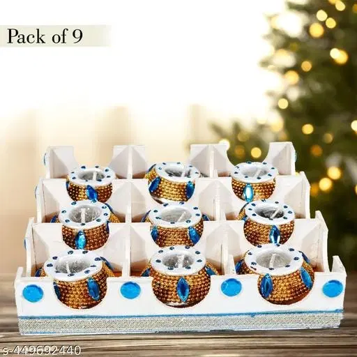 Matka Shape Candles for Home Decoration, Pack of 9