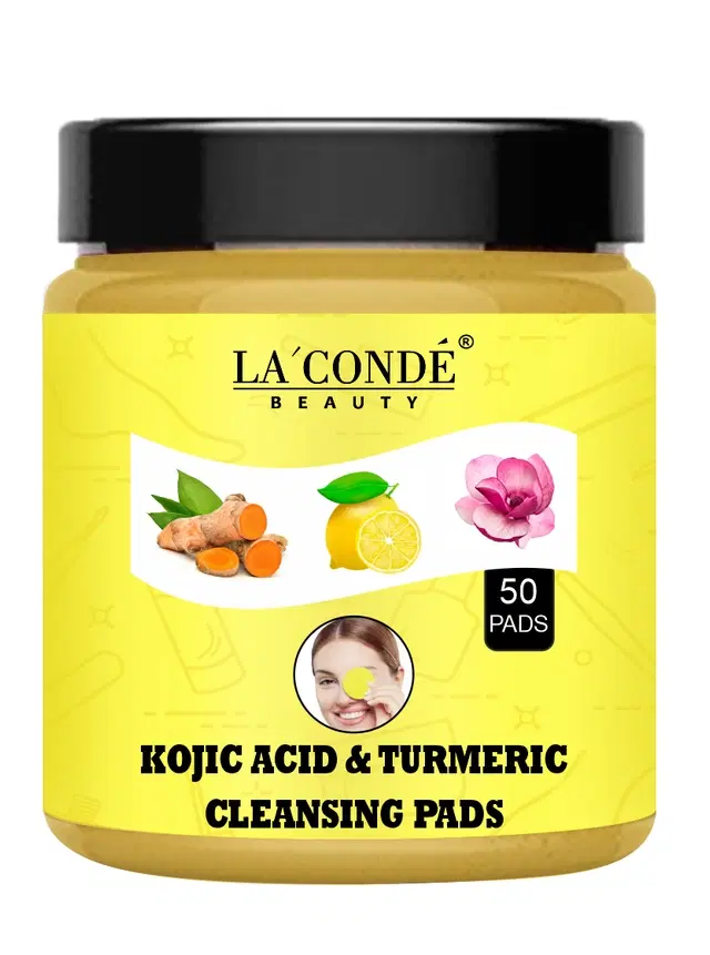 La'Conde Turmeric & Kojic Acid 50 Pcs Cleansing Pads, Pack of 1
