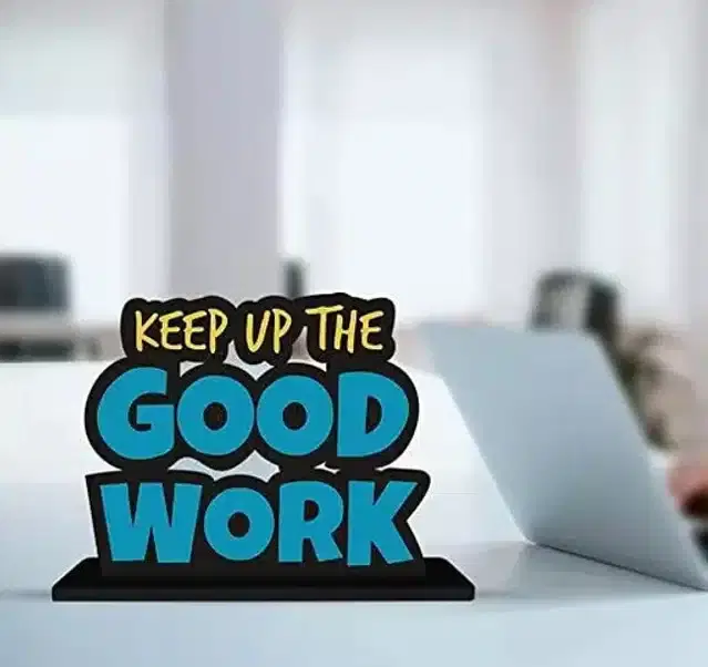 Wooden Quotes Stand for Table & Office Desk, Multicolor