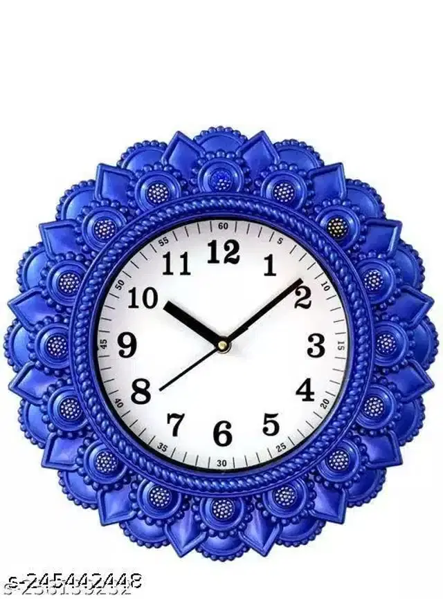 Designer Analog Wall Clock, Blue & White