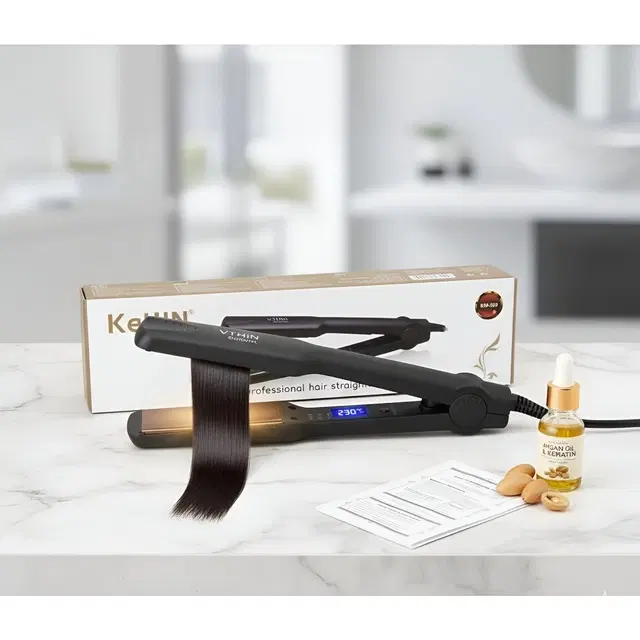 Plastic Hair Straightener, Black (1000 W)