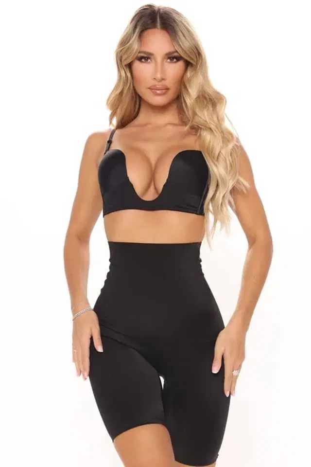 Women’s Cotton Lycra Tummy Control 4-in-1 Blended High Waist Tummy & Thigh Shapewear (S249)