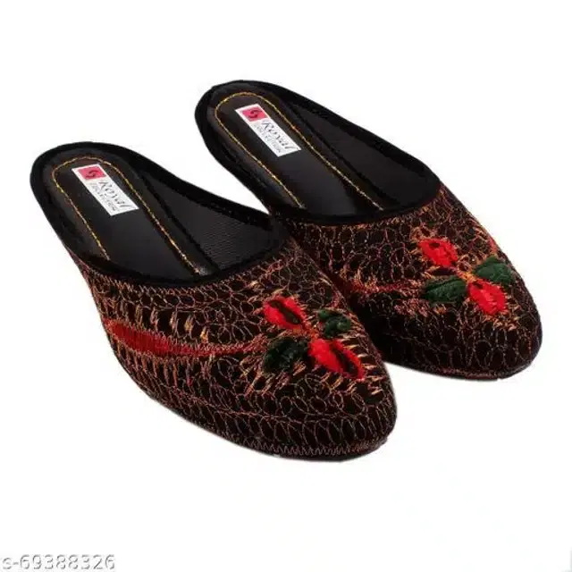 Mojaris for Women (Black, 5)