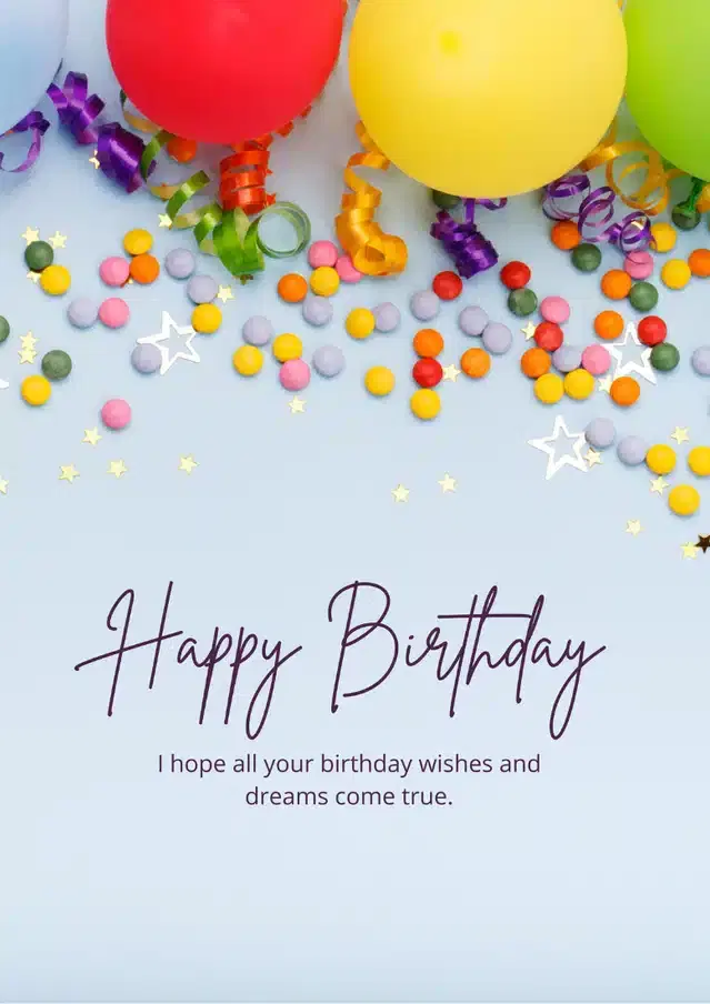 Birthday Greeting Card, Multicolor