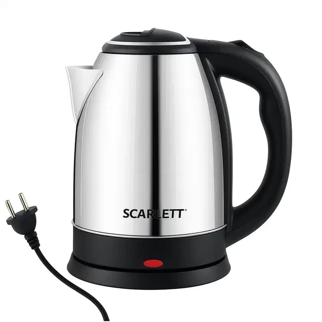 Scarlett Electric Kettle 2 Litre,Hot Water,Tea,Coffee,Milk,Cooking Foods Kettle Electric Kettle, 2 L, Silver, Pack of 1