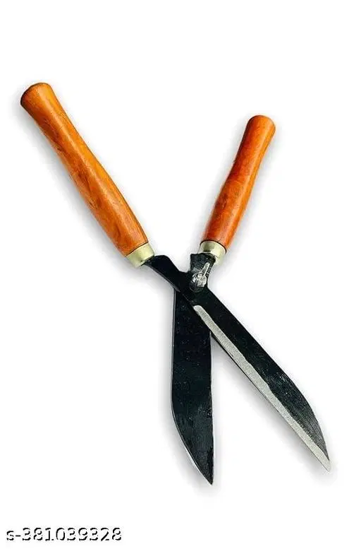 Aero Seeds Wooden Handle Garden Shear Hedge Cutter Heavy Duty Carbon Steel Hedge Shears For Gardening| Hedge Pruning Shears | Grass Cutter | Hedge clippers |Garden Scissors |Bush Shear |