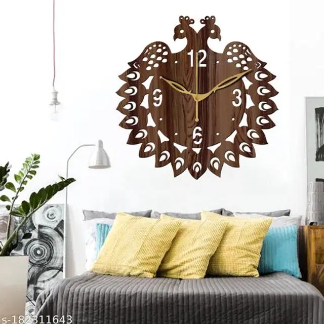 Wooden Wall Clock, Brown