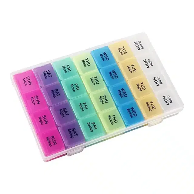 Tablet Medicine Storage Box, Multicolor
