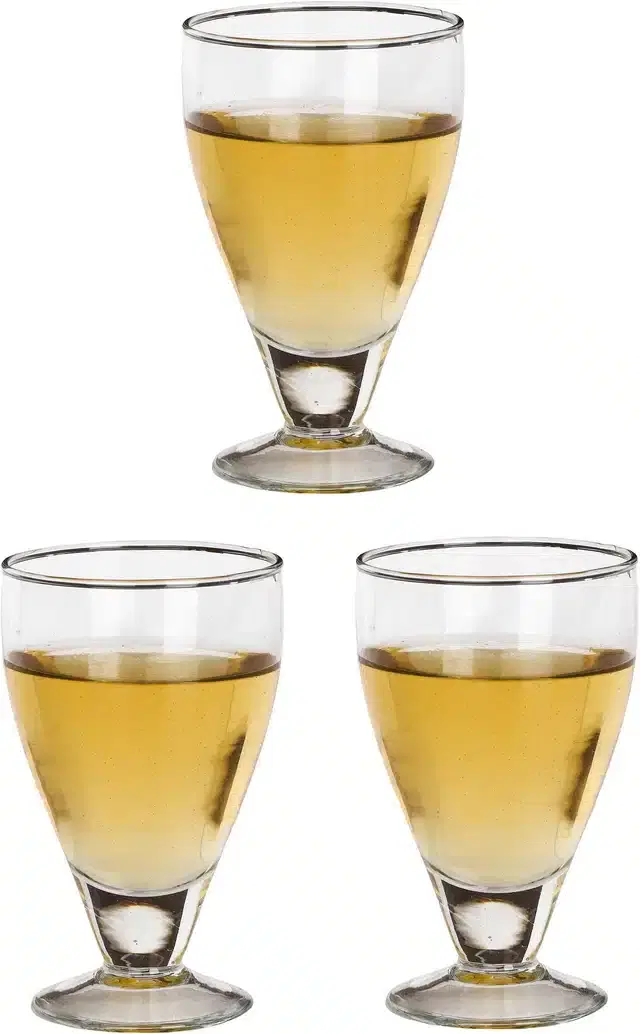 Liquor cum Cocktail Glasses, Transparent, 250 ml, Pack of 3