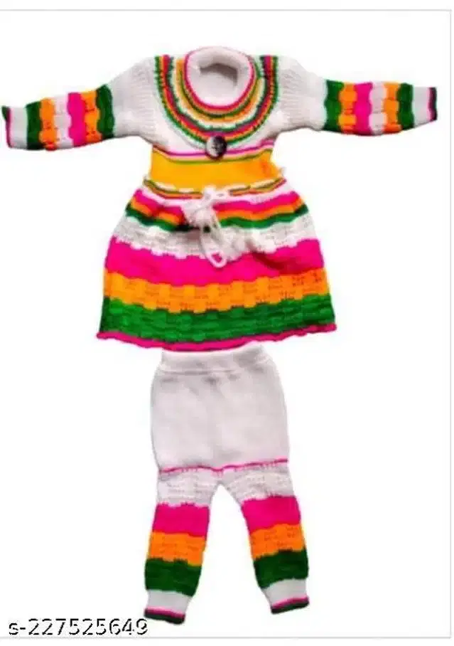 Woolen Sweater & Pant for Girls (Multicolor, 18-24 Months)