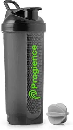 Plastic Protein Shaker Bottle, Black