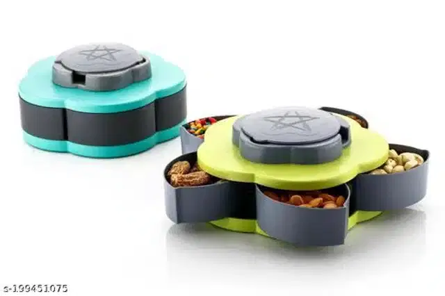 5 Section Spice Storage Box, Assorted, Pack of 2