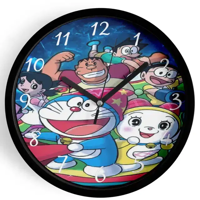Doraemon Analog Wall Clock, Multicolor, 7 Inches