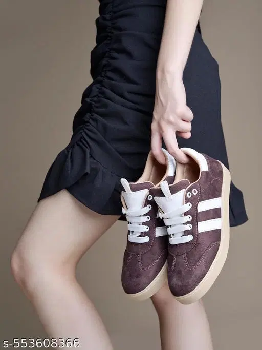 Shoetopia Girls Sneakers - Brown (11 to 12 Years)
