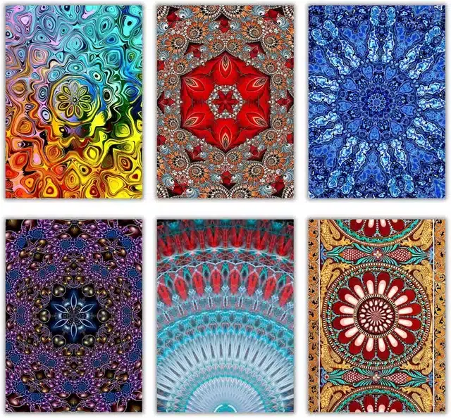 Designer Blank Greeting Cards, Multicolor, Pack of 6