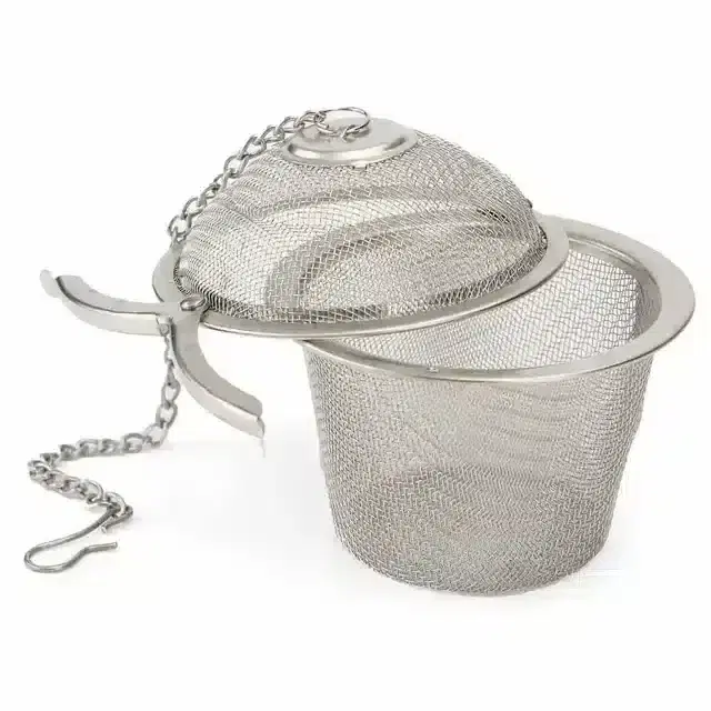 Pallavi Trading Stainless Steel Strainer Loose Leaf Tea Infuser, Silver