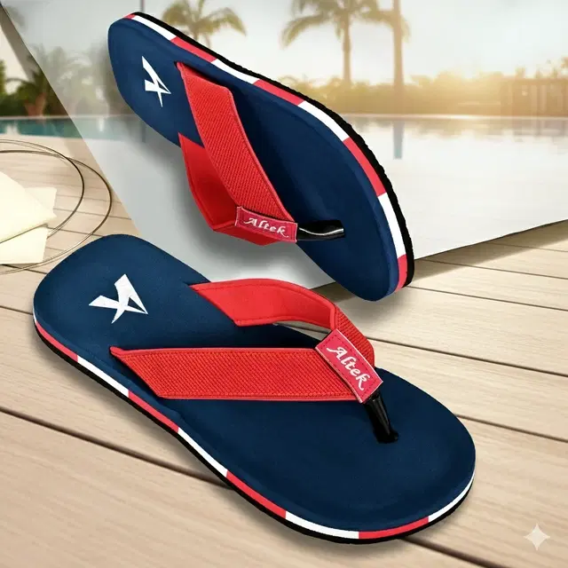 Flipflops for Men, Navy Blue (6)