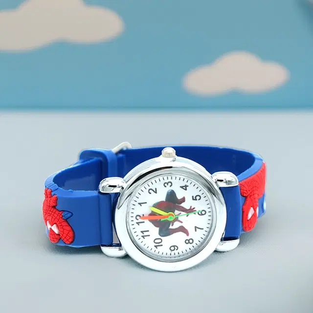 Round Dial Analog Watch for Kids, Blue