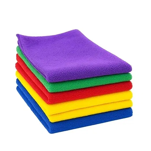 Microfiber Cloths for Vehicles Cleaning, Multicolour, Pack of 6