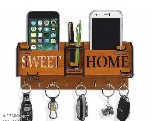 Wooden Key Holder, Brown