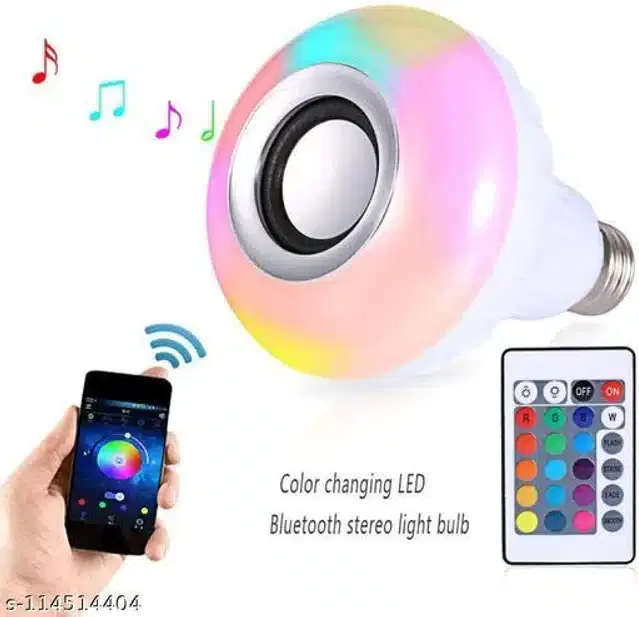 LED Bluetooth Speaker Bulb, Multicolor