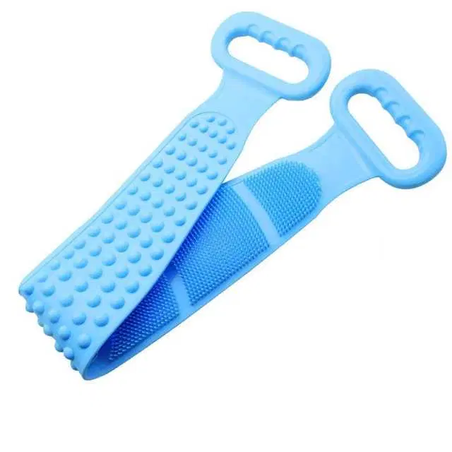 Craftal Silicone Body Back Scrubber Bath Brush, Blue