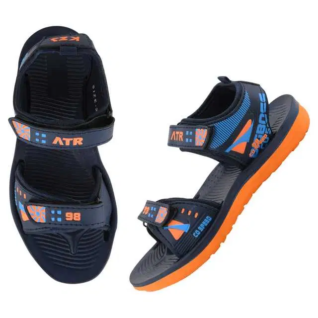 Foot Trends Kids Stylish Welcro DM-2 Sandal For Boys (Navy, 4) (DE-11)