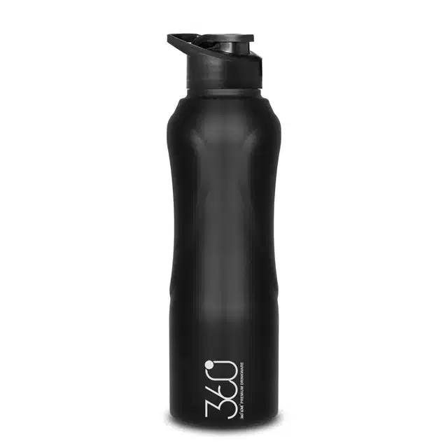 Stainless Steel Sipper Water Bottle, Black, 1 L