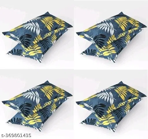 Cotton Pillow Covers, Multicolor, (17x27 inches), Pack of 8