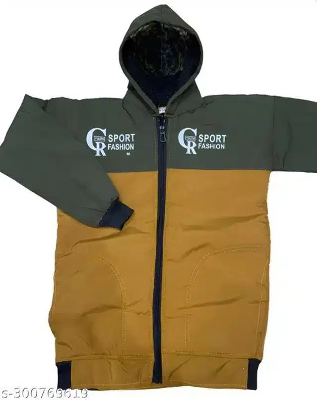 Woolen Jacket for Boys (Yellow & Olive, 2-3 Years)