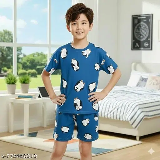 Night Suit for Boys (Blue, 4-5 Years)