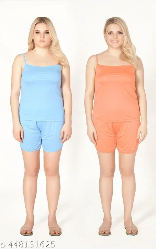 Comfortable Camisole for Women, Pack of 2 (Multicolor, S)