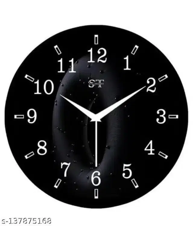 Designer Analog Wall Clock, Black