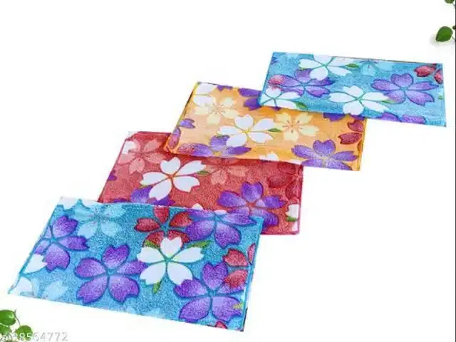 Microfibre Bathing Towel, Multicolor, Pack of 4