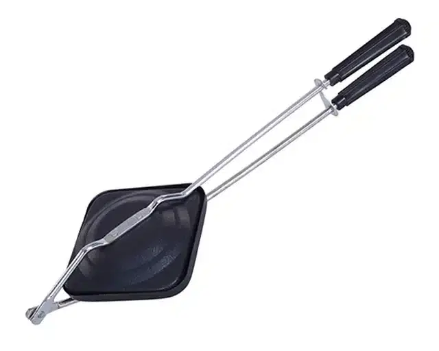 Aluminium Non-Stick Hand Toaster, Black