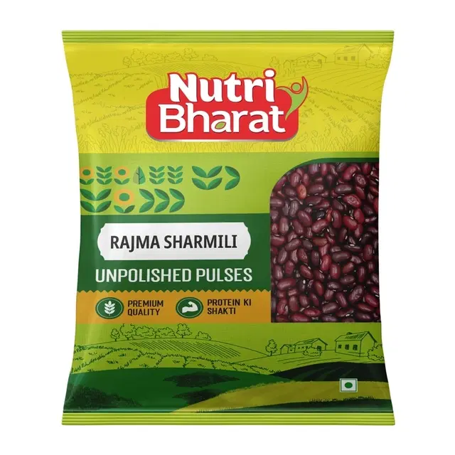 Nutri Bharat Unpolished Rajma Sharmili 500 g
