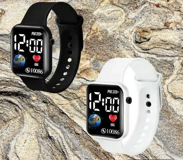 Digital Watch for Men & Women, Pack of 2 (Multicolor)